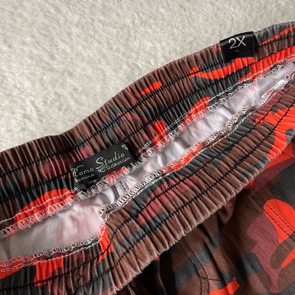 Roma Studio Camouflage Orange/Brown/Burgundy Junior Pants Size 2X. - Picture 5 of 8